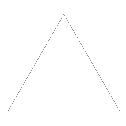 Align the triangle tip to a grid intersection in Inkscape 