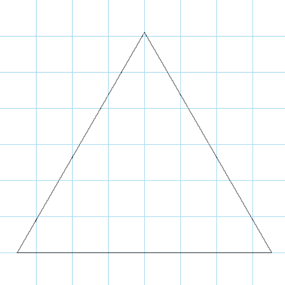 Align the triangle tip to a grid intersection in Inkscape