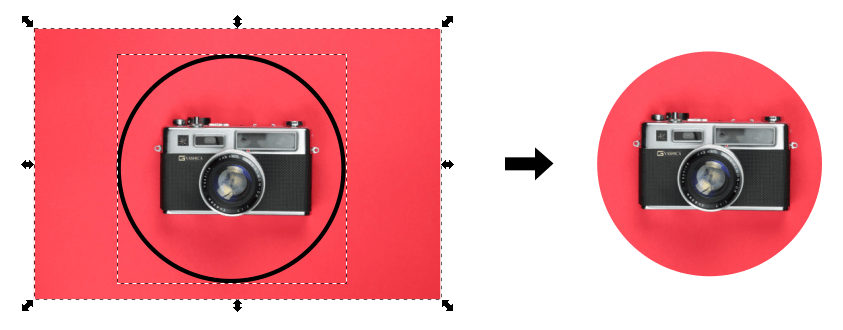 Clip an image in Inkscape using a circle