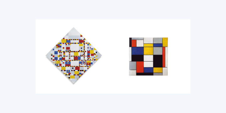 The work of Piet Mondrian exemplifies the use of unity in design. 