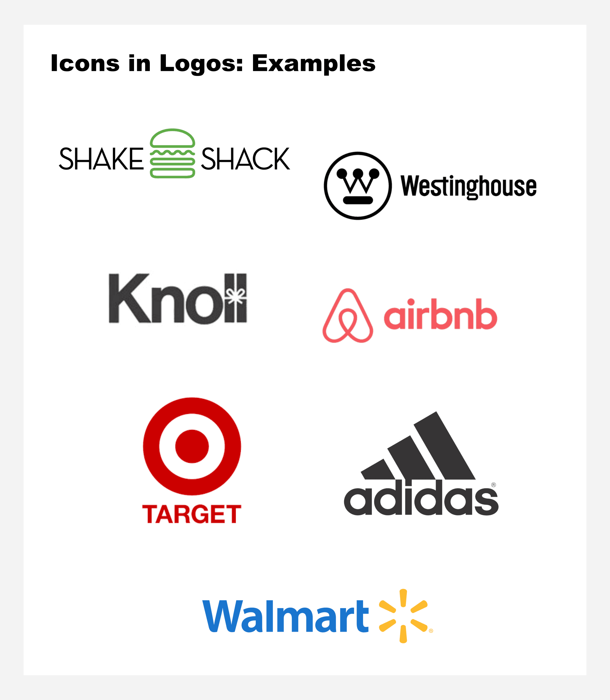 Famous logos using icons