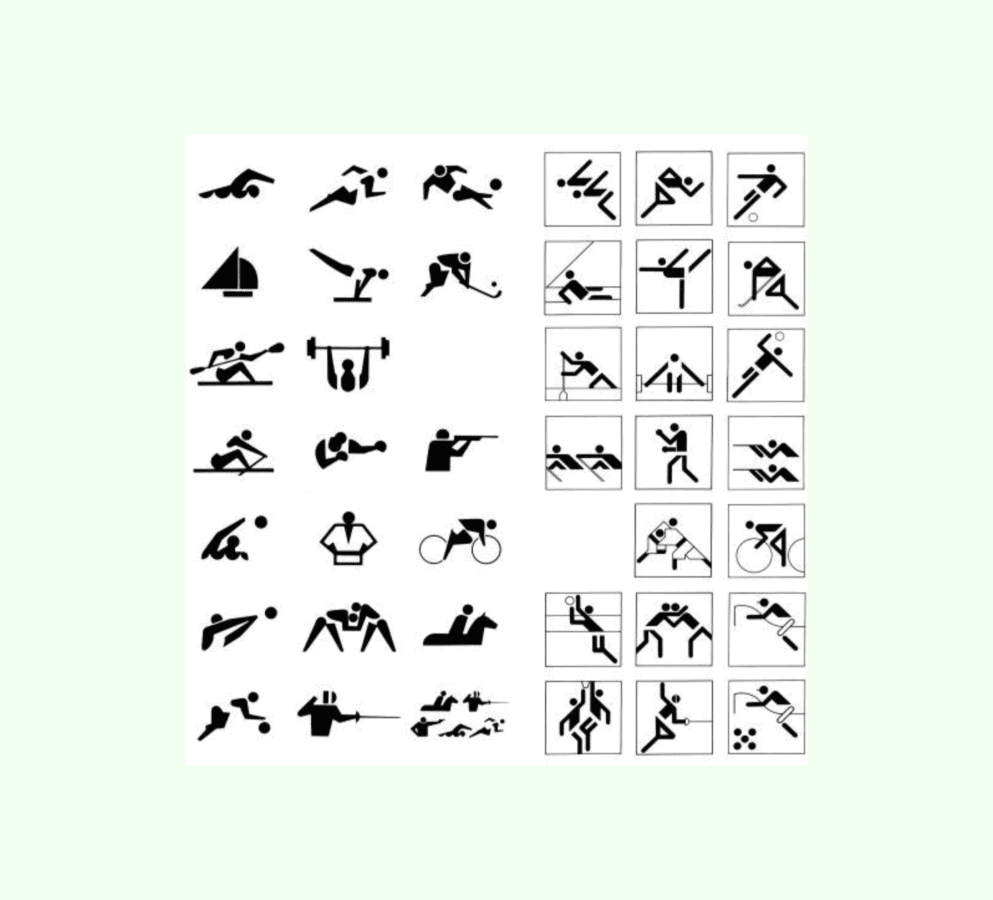 Examples of pictograms Otl Aicher 1972 Olympics