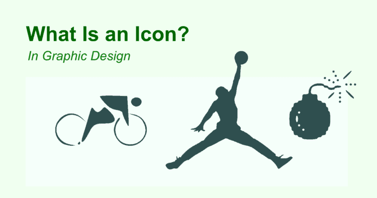 What are icons in graphic design?