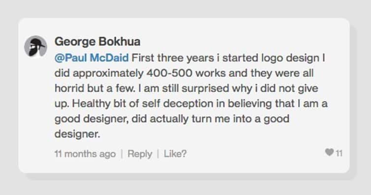 Designer George Bokhua talks about the importance of practice to become a graphic designer.