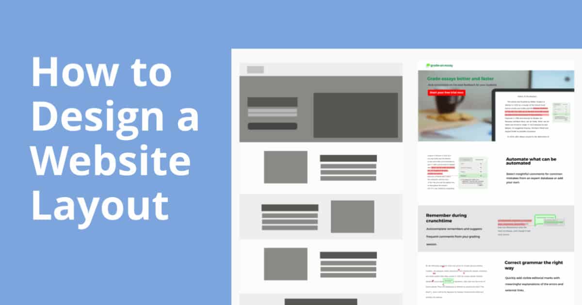 How do you design a website layout?