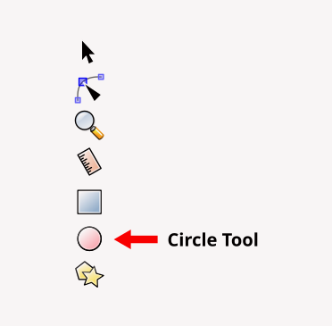 Circles tool in Inkscape for creating a perfect circle.