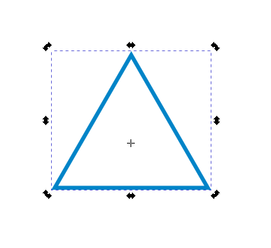 Click twice on an object in Inkscape to rotate it.